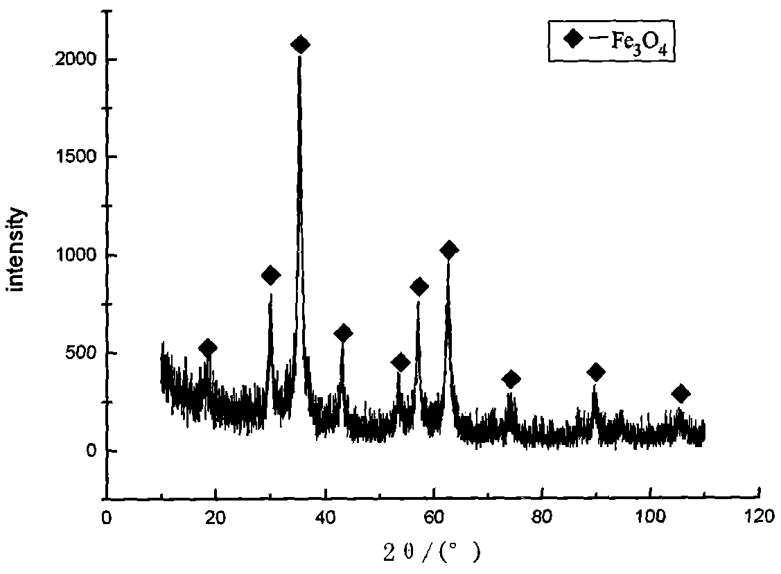 Method for producing nano-magnetic FeO particle by iron extracted and utilized in tin tails