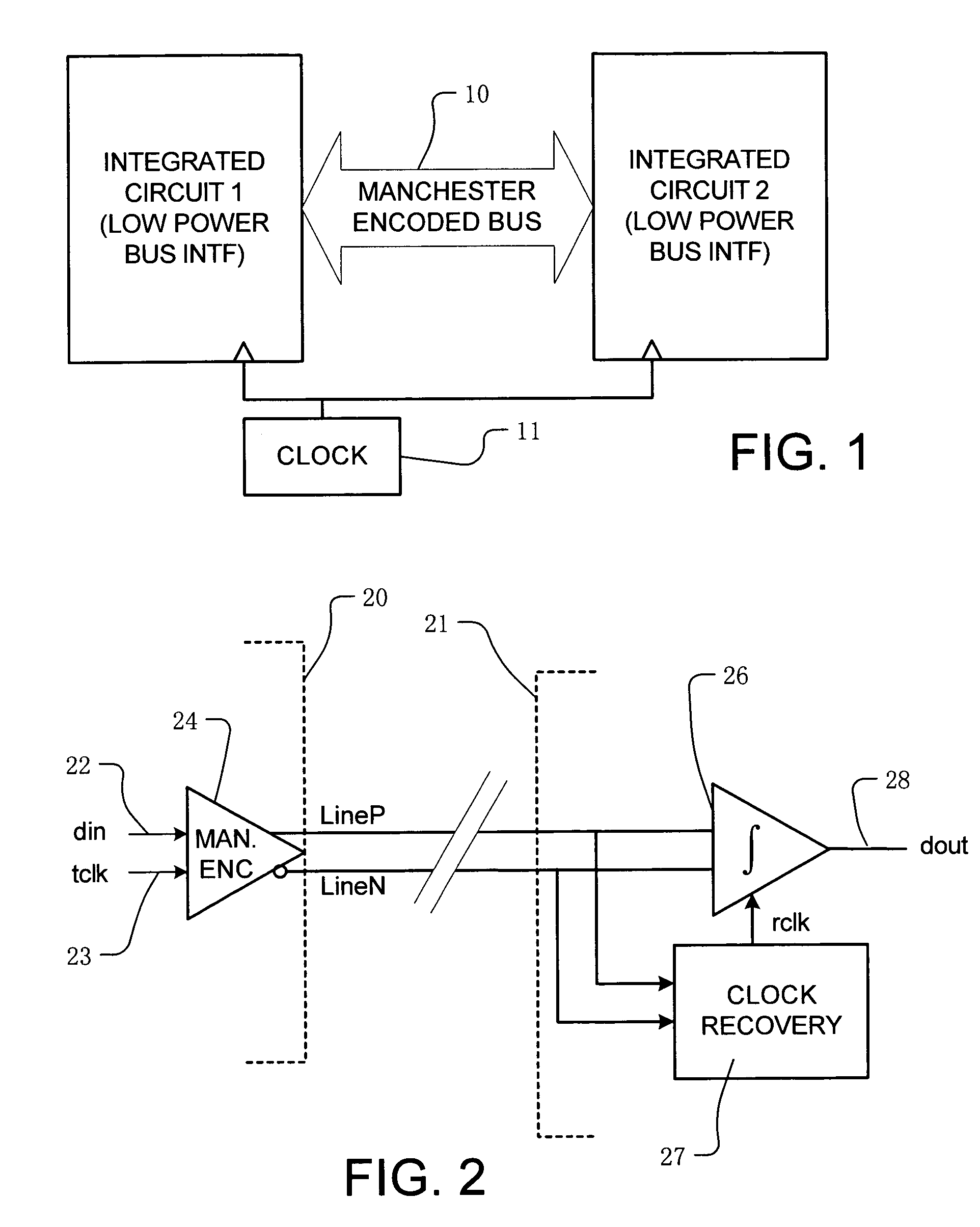 Communication system with low power, DC-balanced serial link