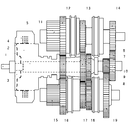 Dual-clutch uninterrupted transmission capable of continuously outputting power