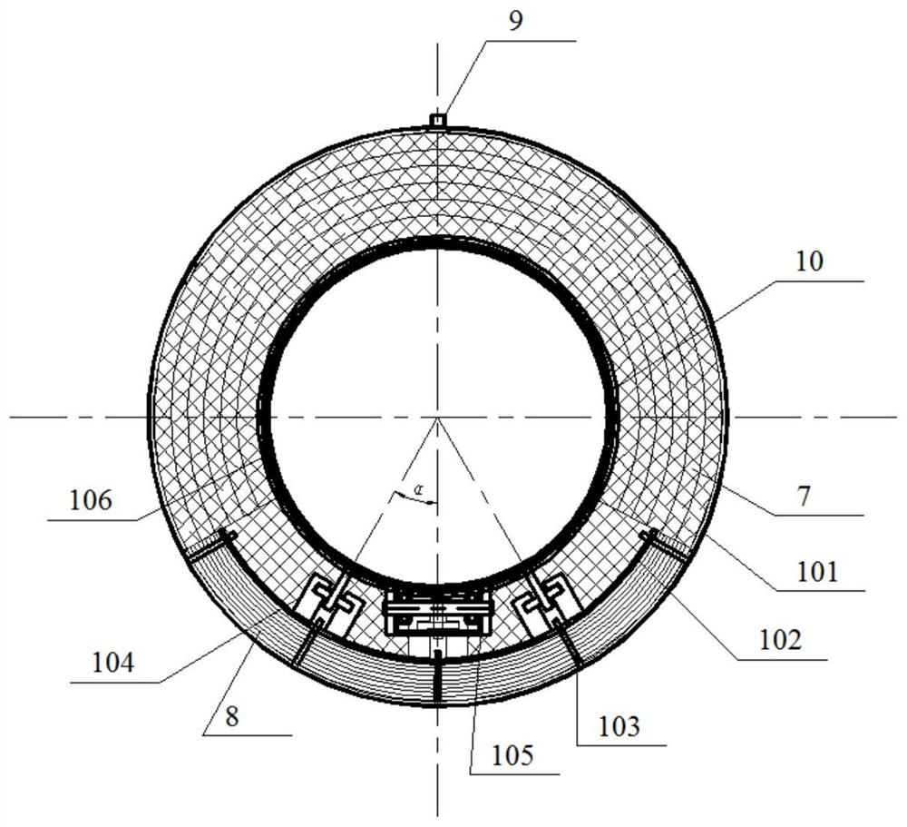 Inner sliding pipe support system and manufacturing method thereof