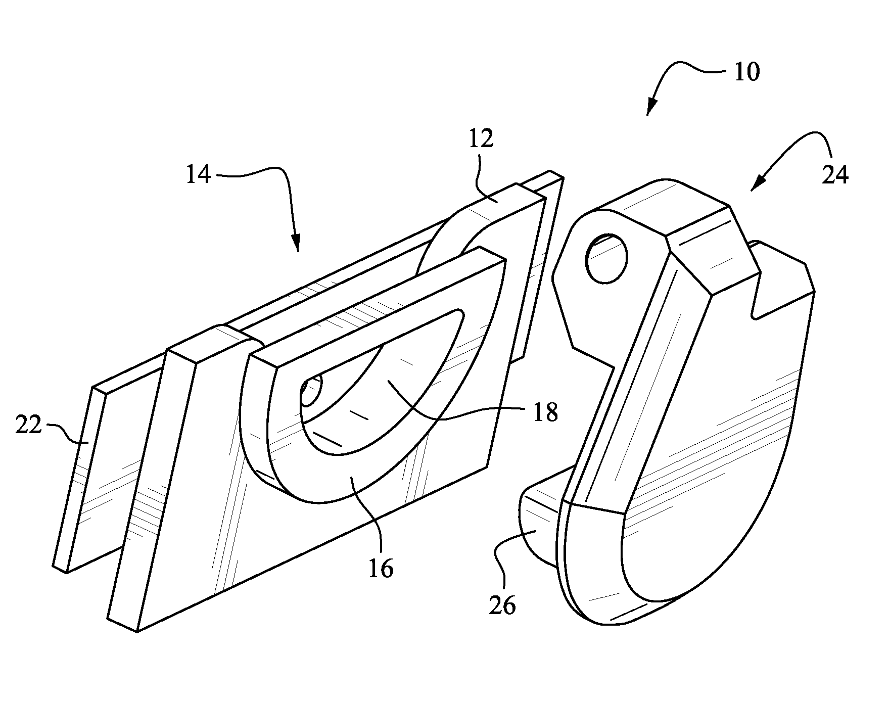 Hinge pocket for glass windshield