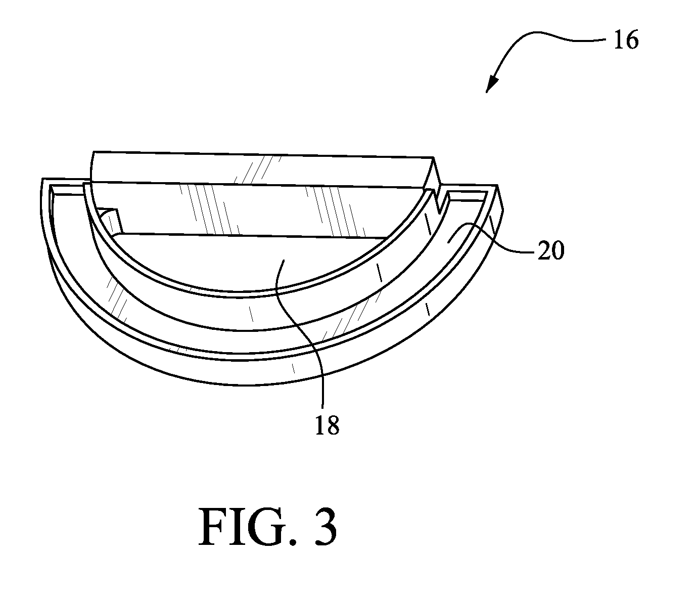 Hinge pocket for glass windshield