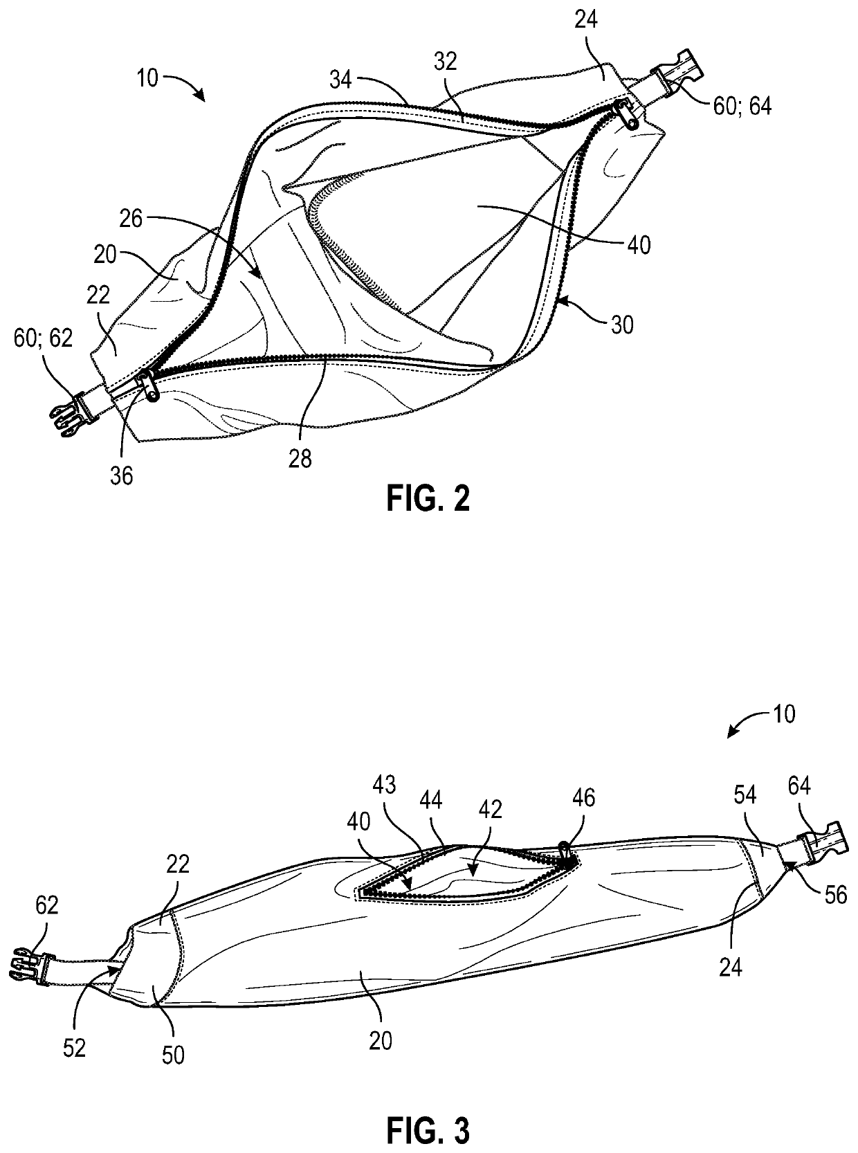 Flexible and wearable garment bag for lightweight and comfortable travel