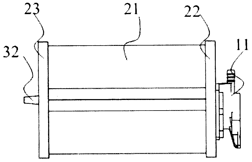 Nitrogen-oxygen separation device and corresponding oxygenerator