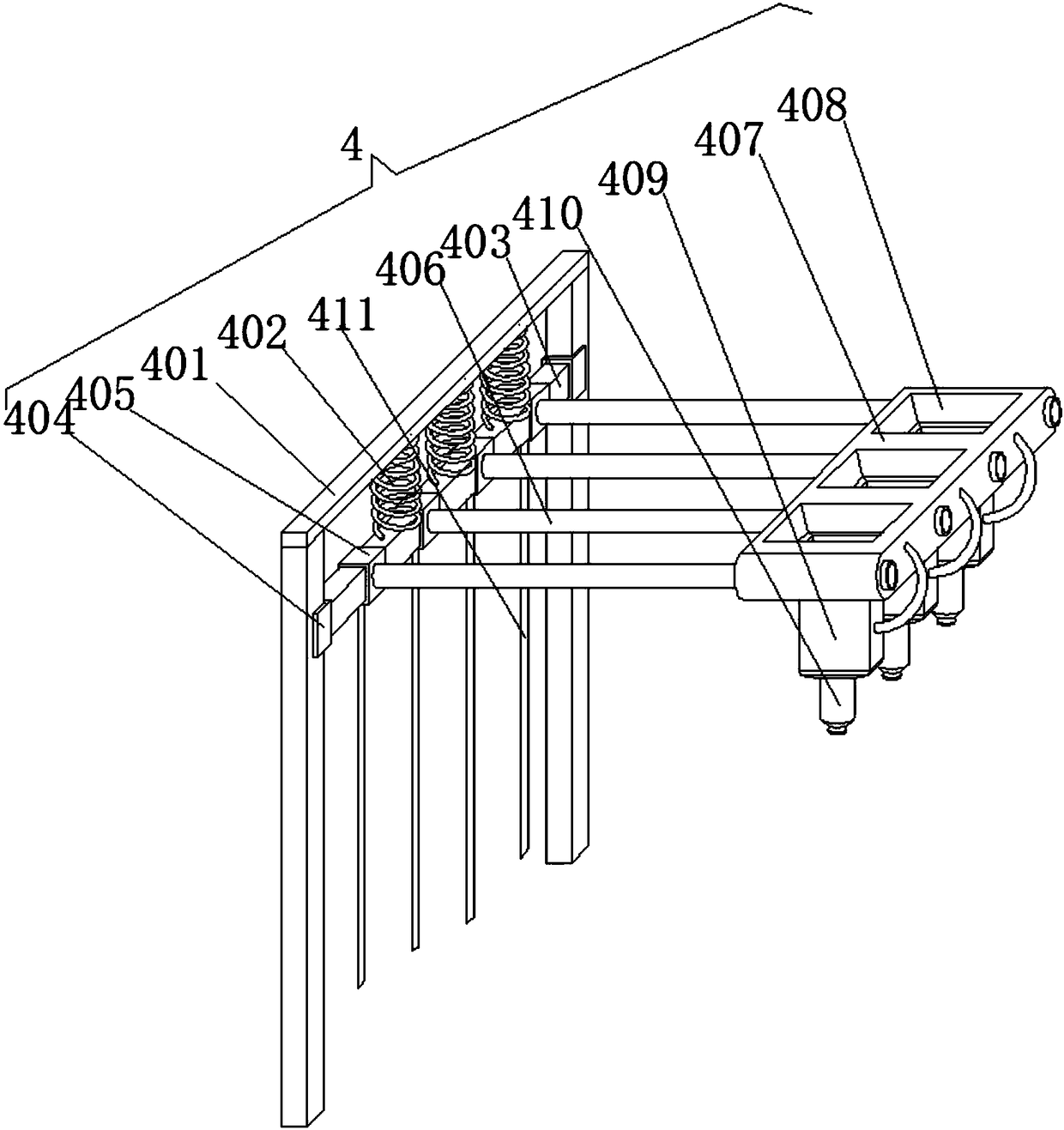 Staggering type laser engraving device for double-pattern carpet processing