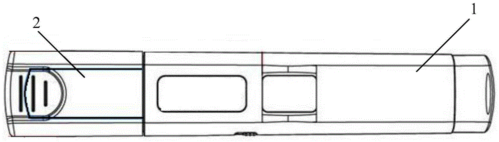 A handheld device for a urine testing device