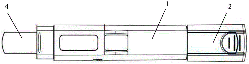 A handheld device for a urine testing device