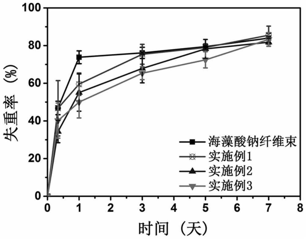 A fiber bundle/polypeptide hydrogel containing double drugs for promoting wound healing and preparation method thereof