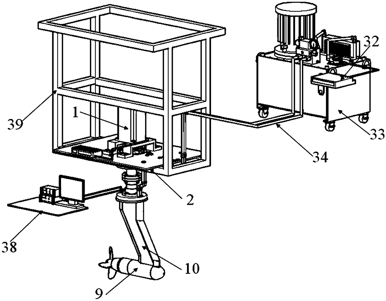 Hydraulicdrive type podded propulsor for testing