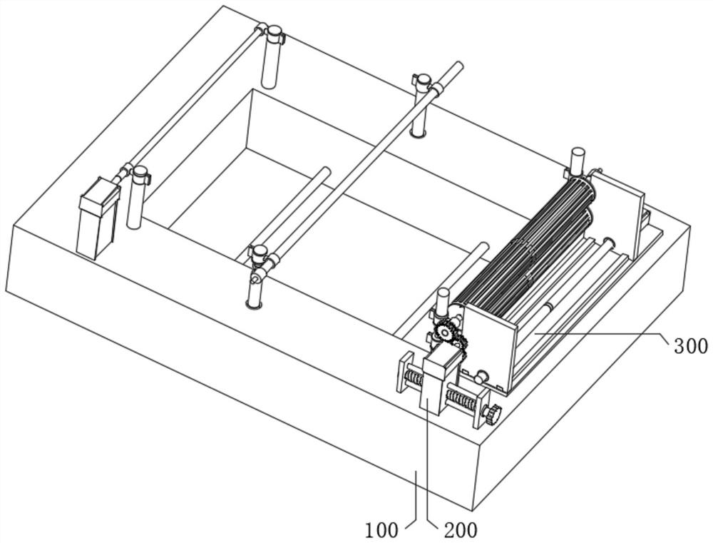 Raw material continuous dyeing device for garment production