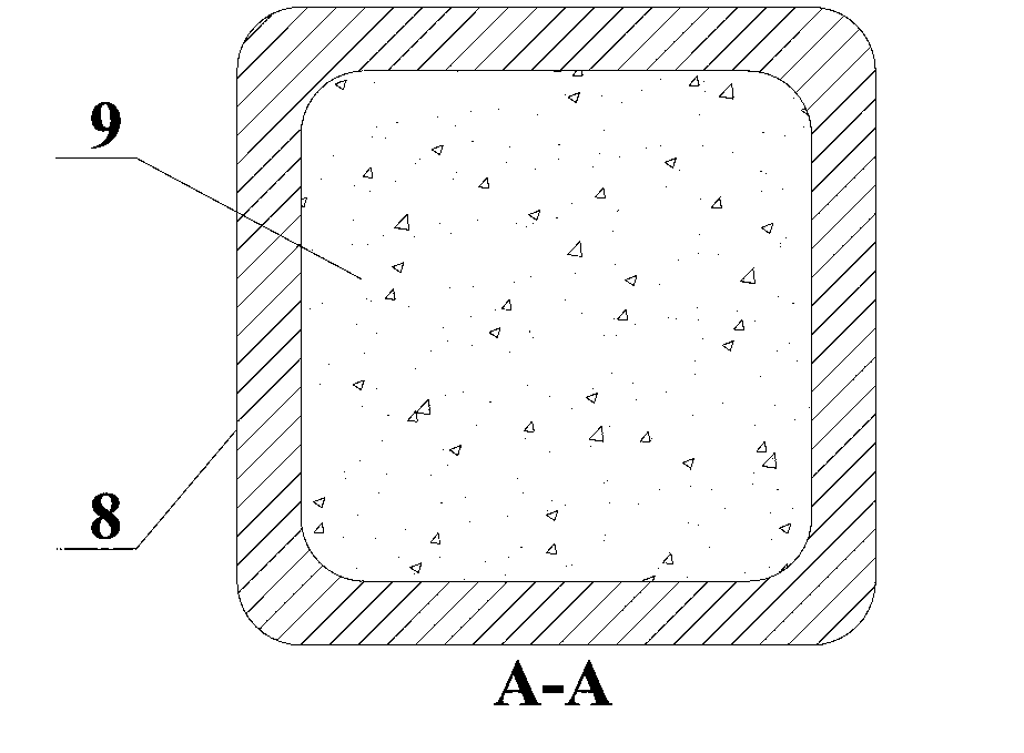 High-strength three-dimensional support system of yielding type restriction concrete lagging jack