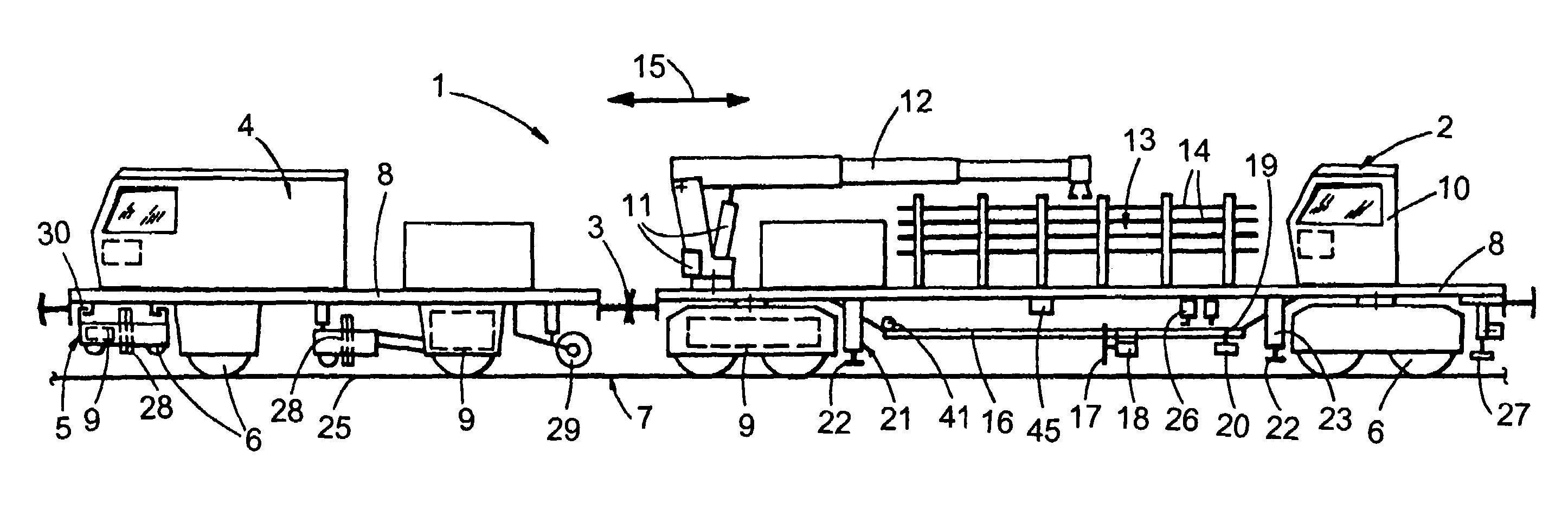 Method and machine for replacing damaged rail sections of a track