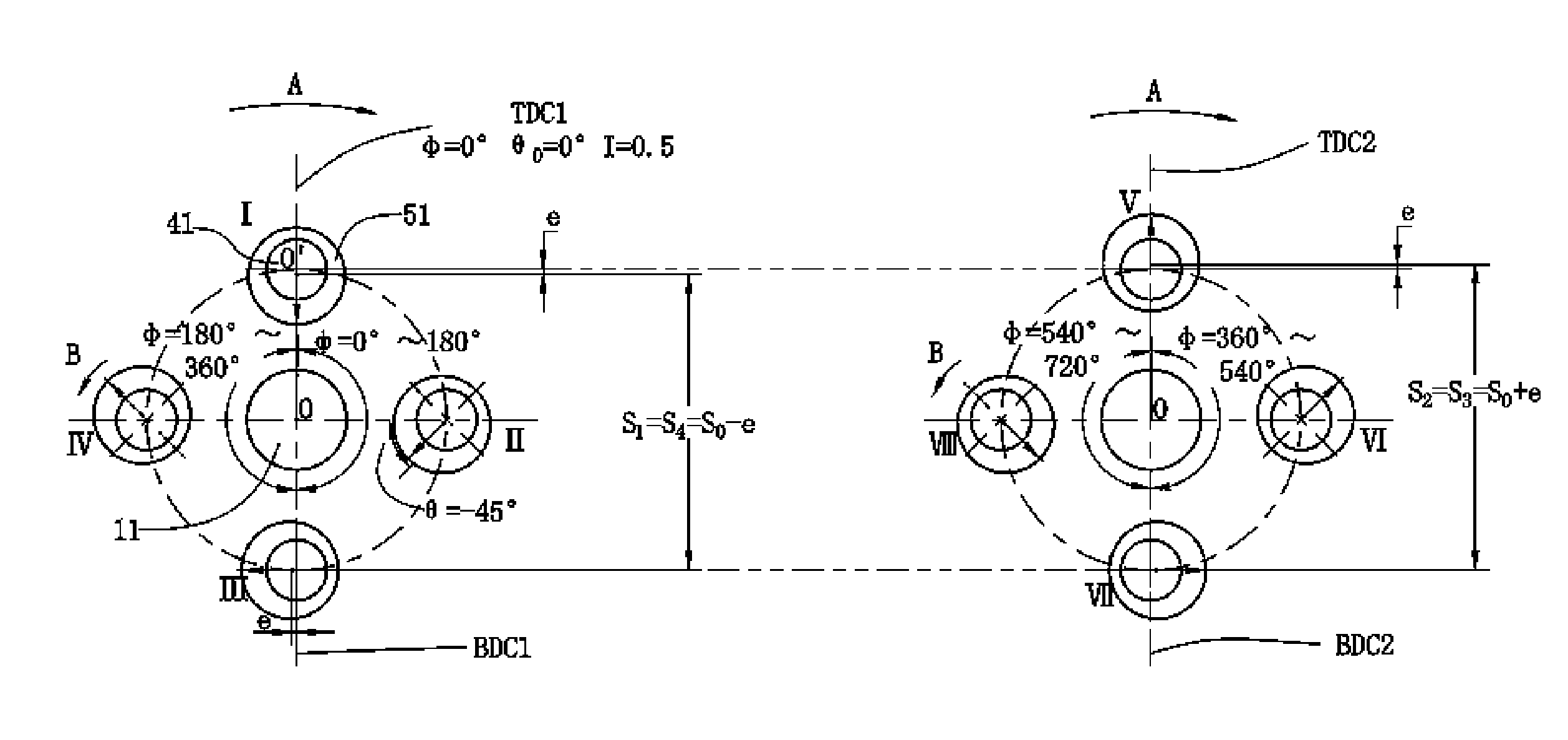 Apparatus with variable compression ratio and variable expansion ratio