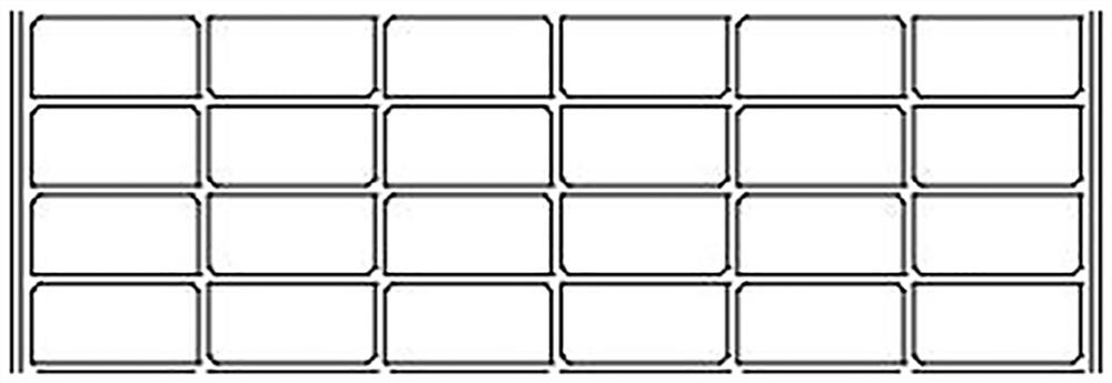 Gridding packaging adhesive film and preparation method thereof