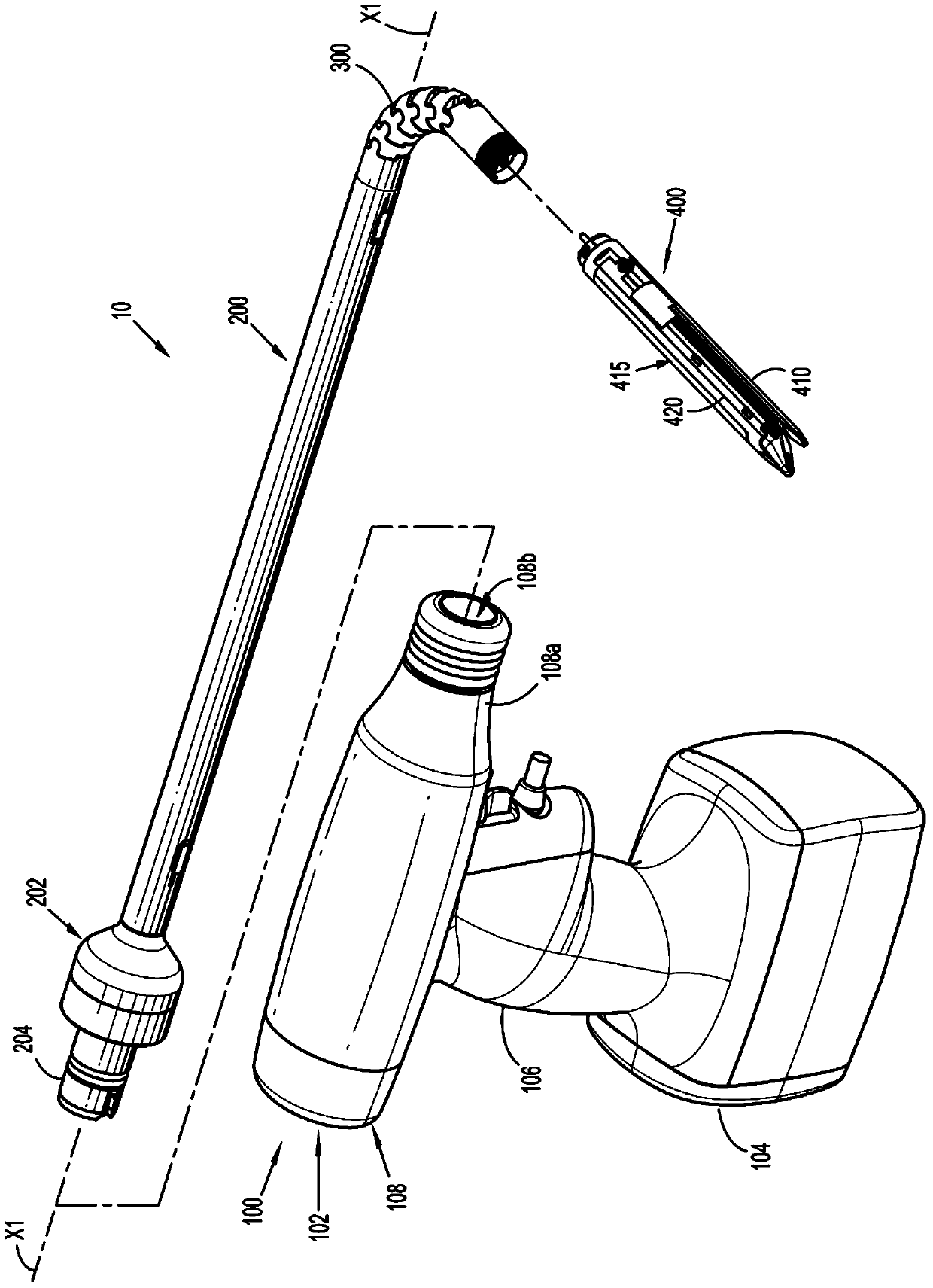 Composite drive beam for surgical anastomosis