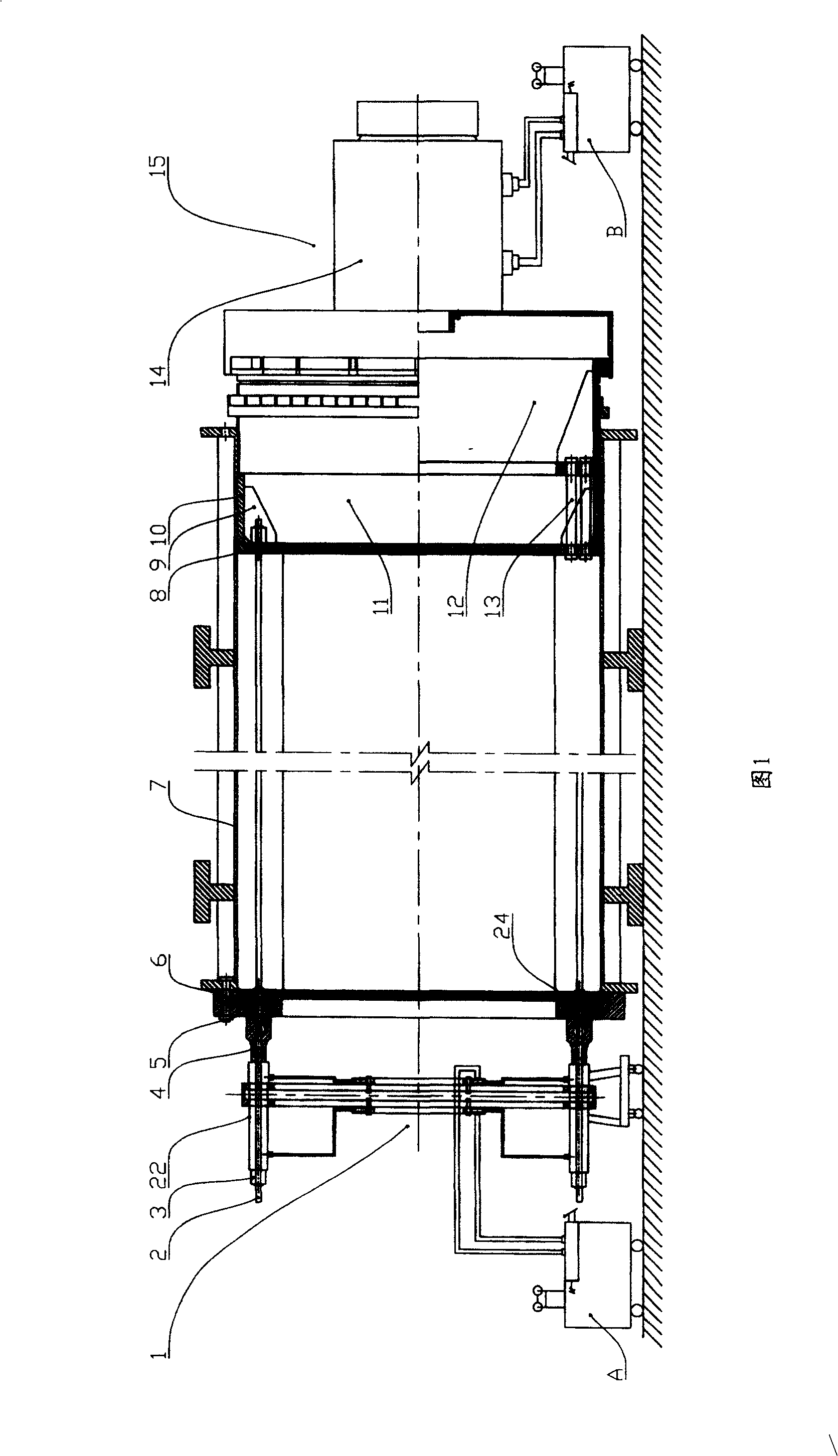 Secondary tubular pile tensioning process by prestress and special tensioner