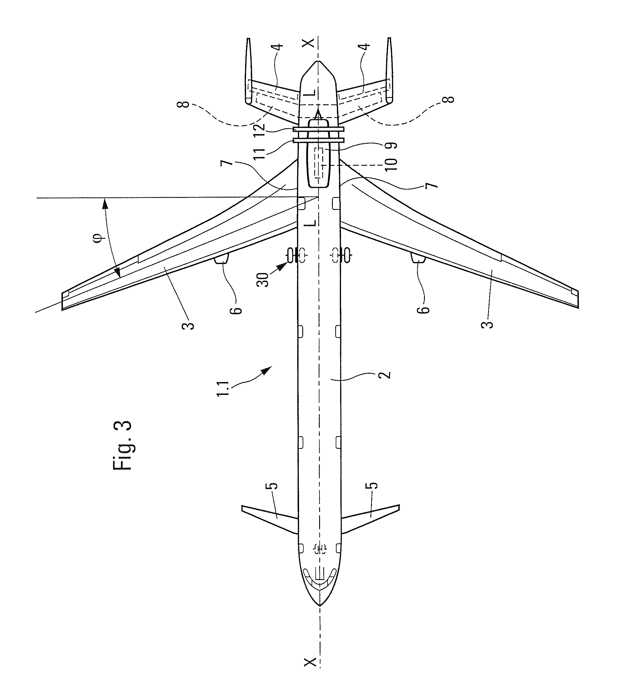 Method for producing an aircraft with reduced environmental impact and the aircraft thus obtained