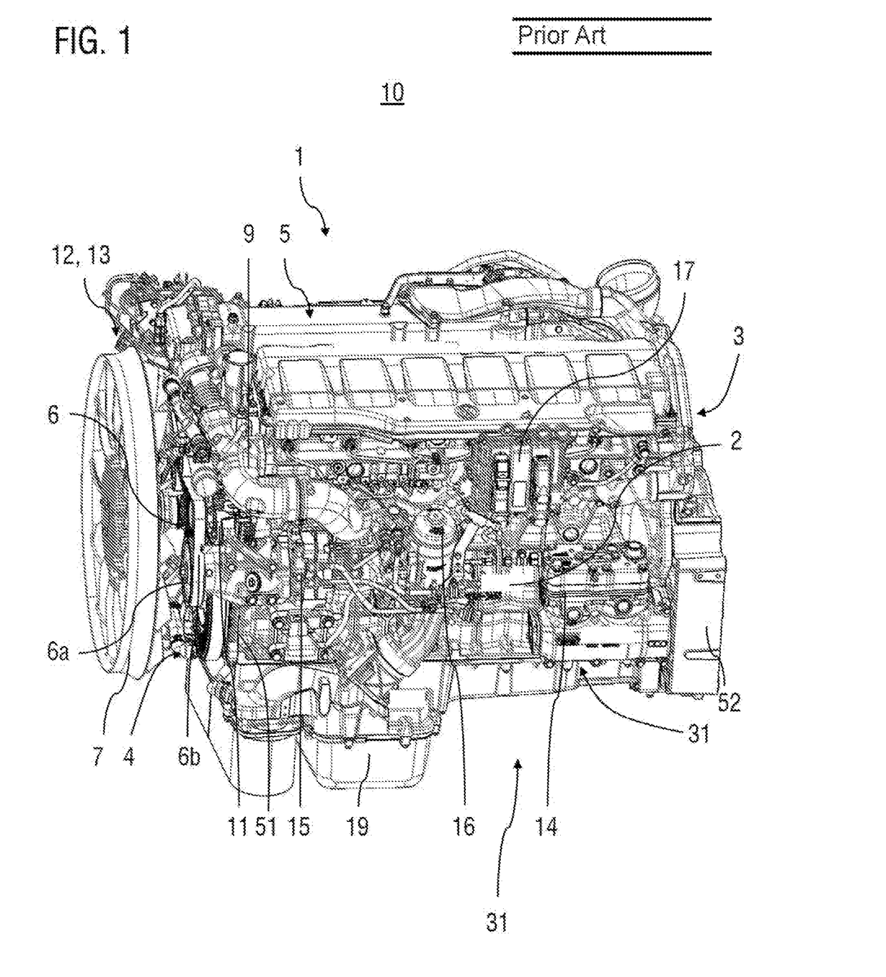 Auxiliary drive of a combustion machine