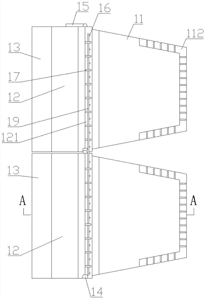 Combined component capable of reinforcing highway slope protection and reinforcing method