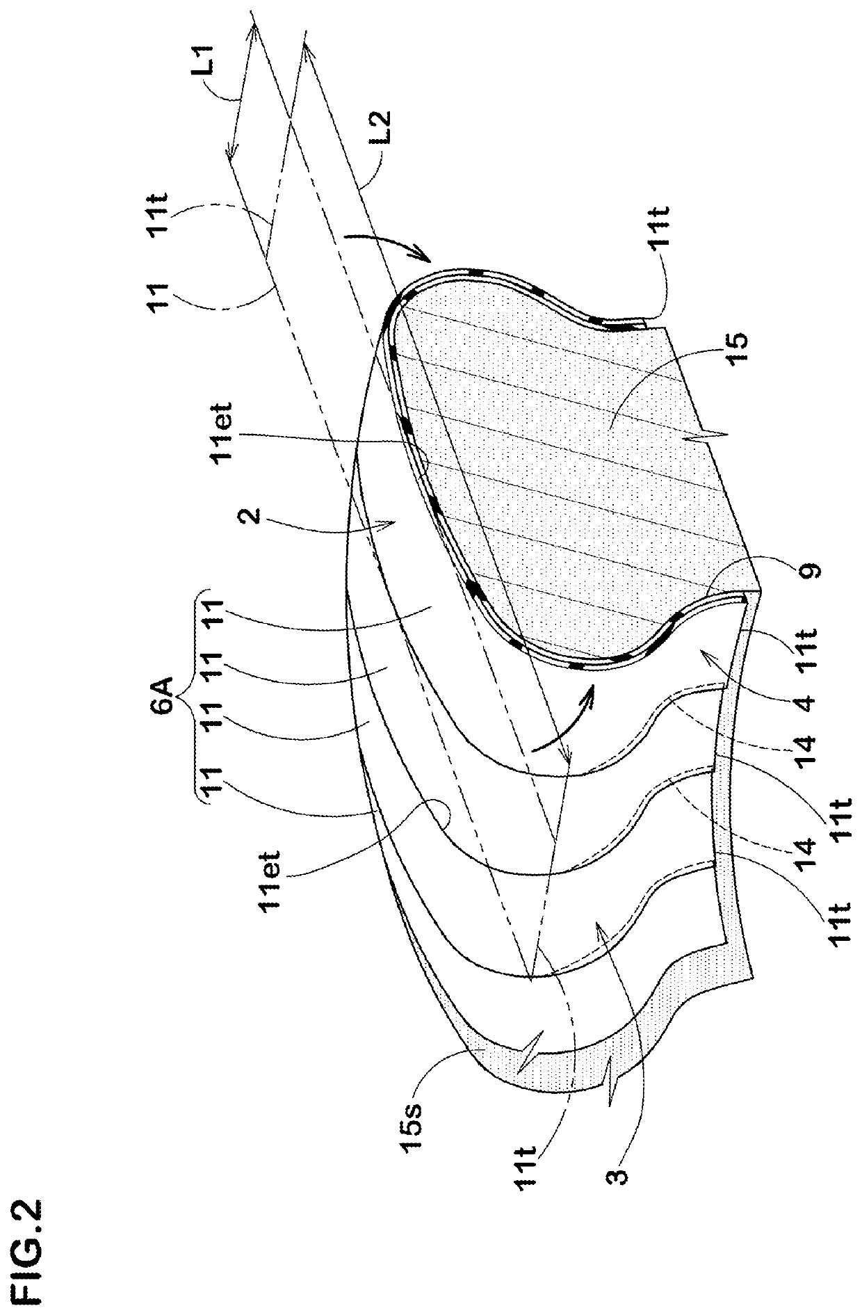 Pneumatic tire with carcass ply comprising plurality of partly overlapping strip-shaped ply pieces