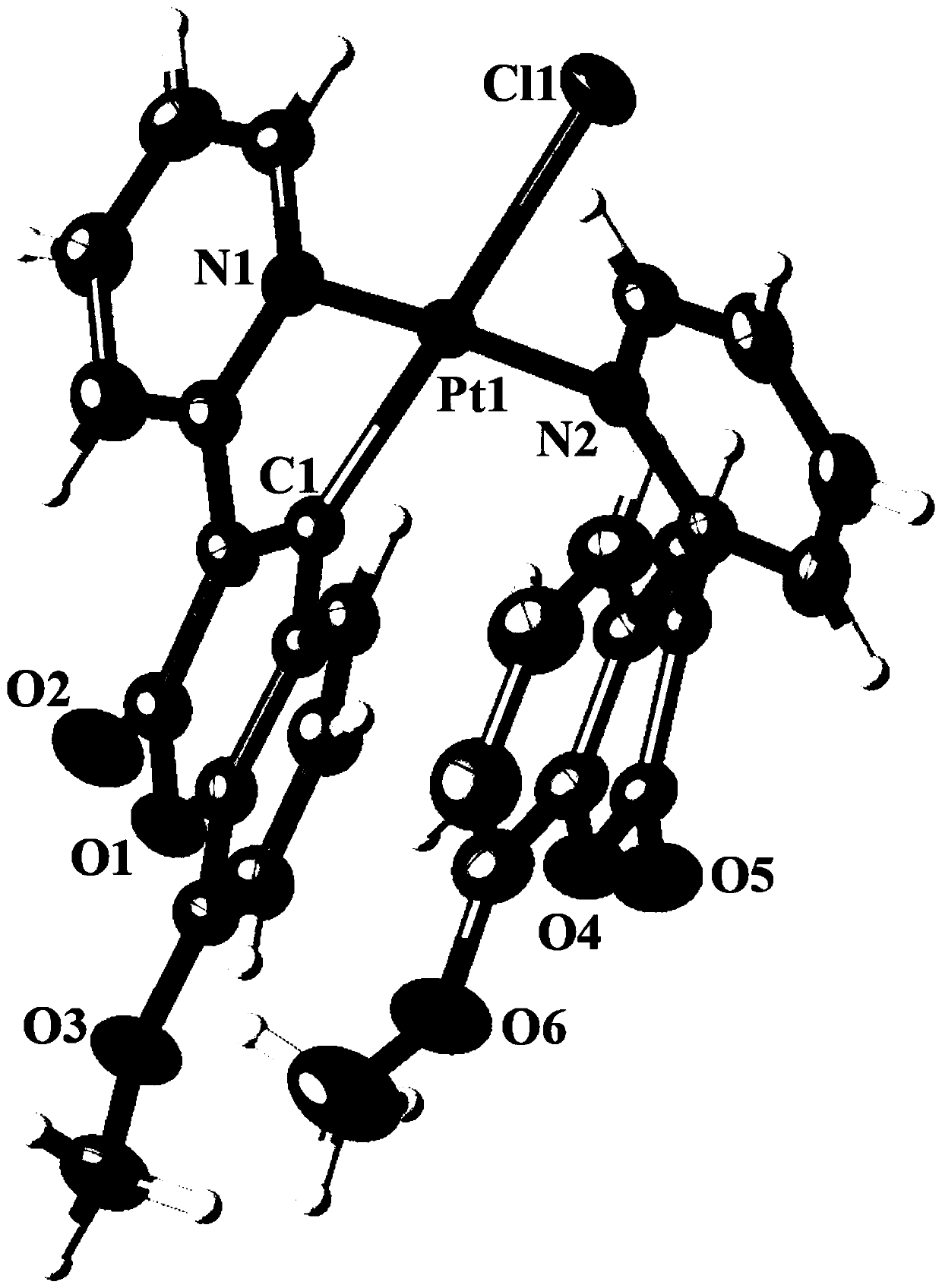 Coumarin-platinum (II) complex targeted to drug-resistant strains of lung cancer as well as synthetic method and application of coumarin-platinum (II) complex