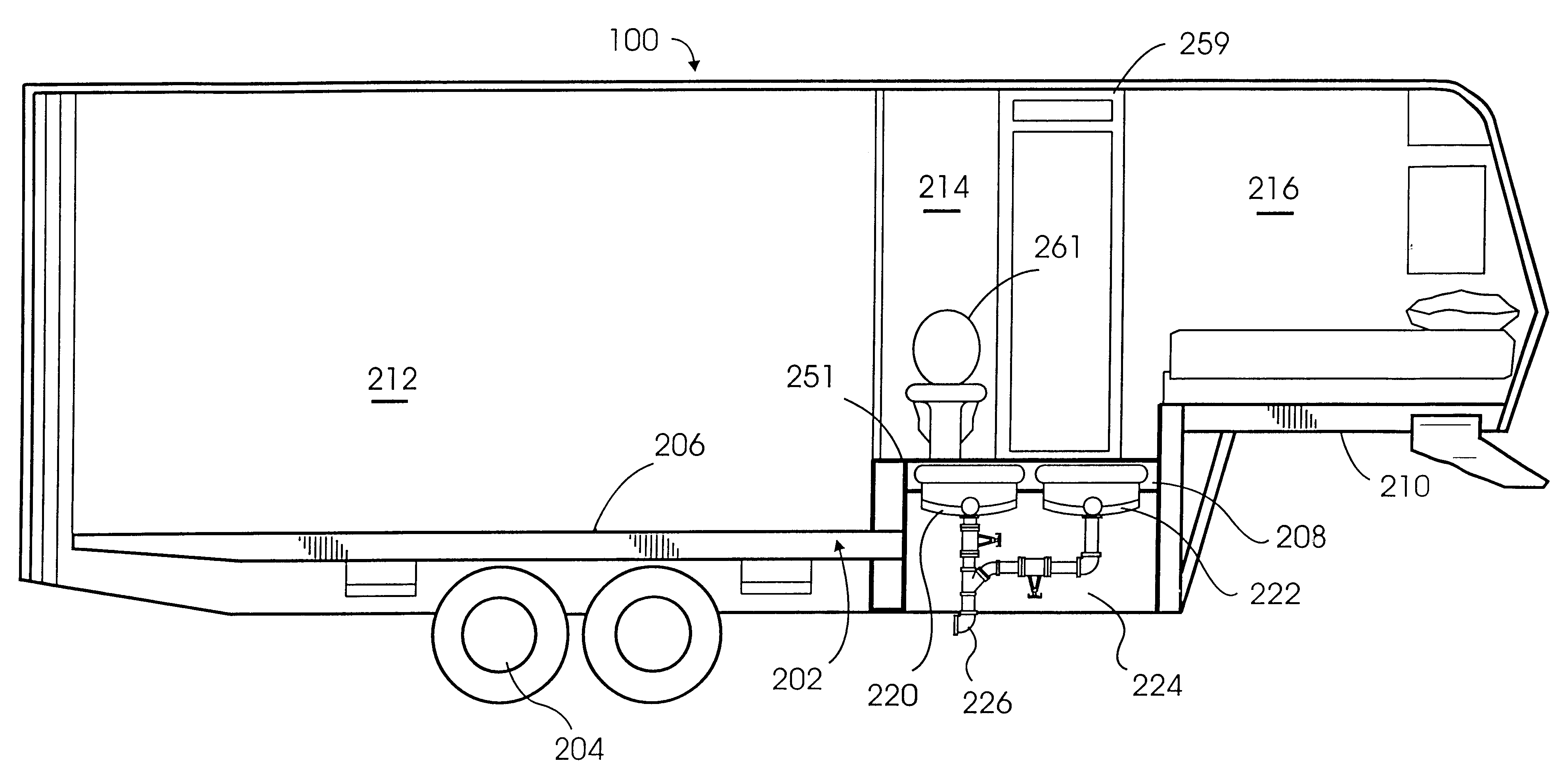 Travel trailer chassis