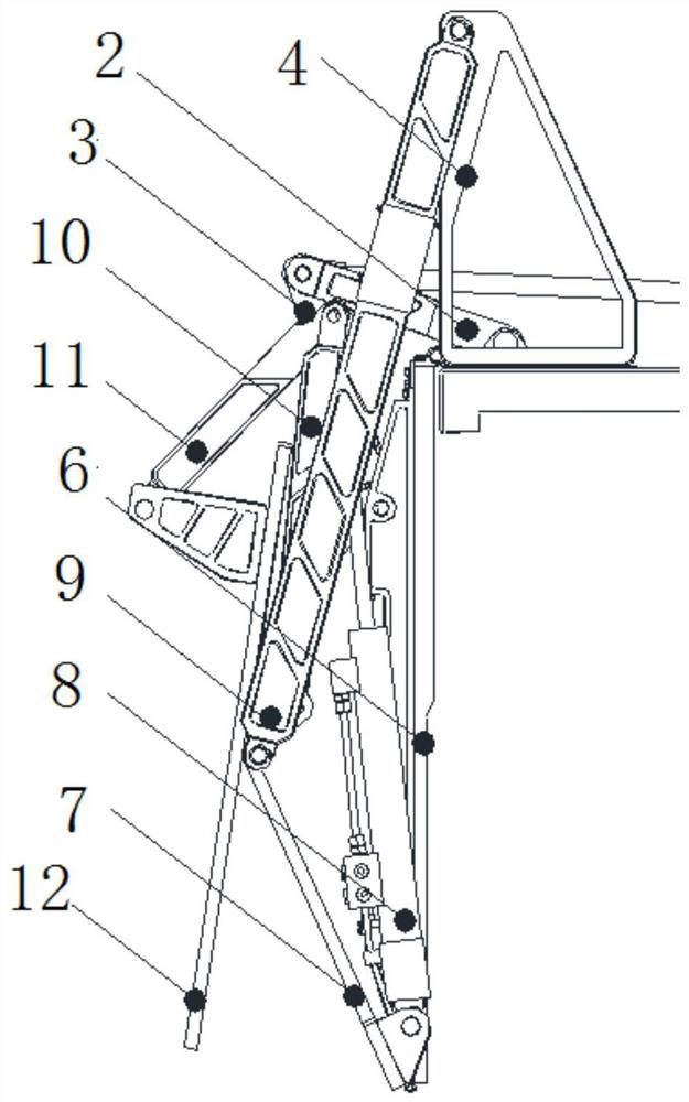 A segmented radar protection frame automatic deployment and retraction device