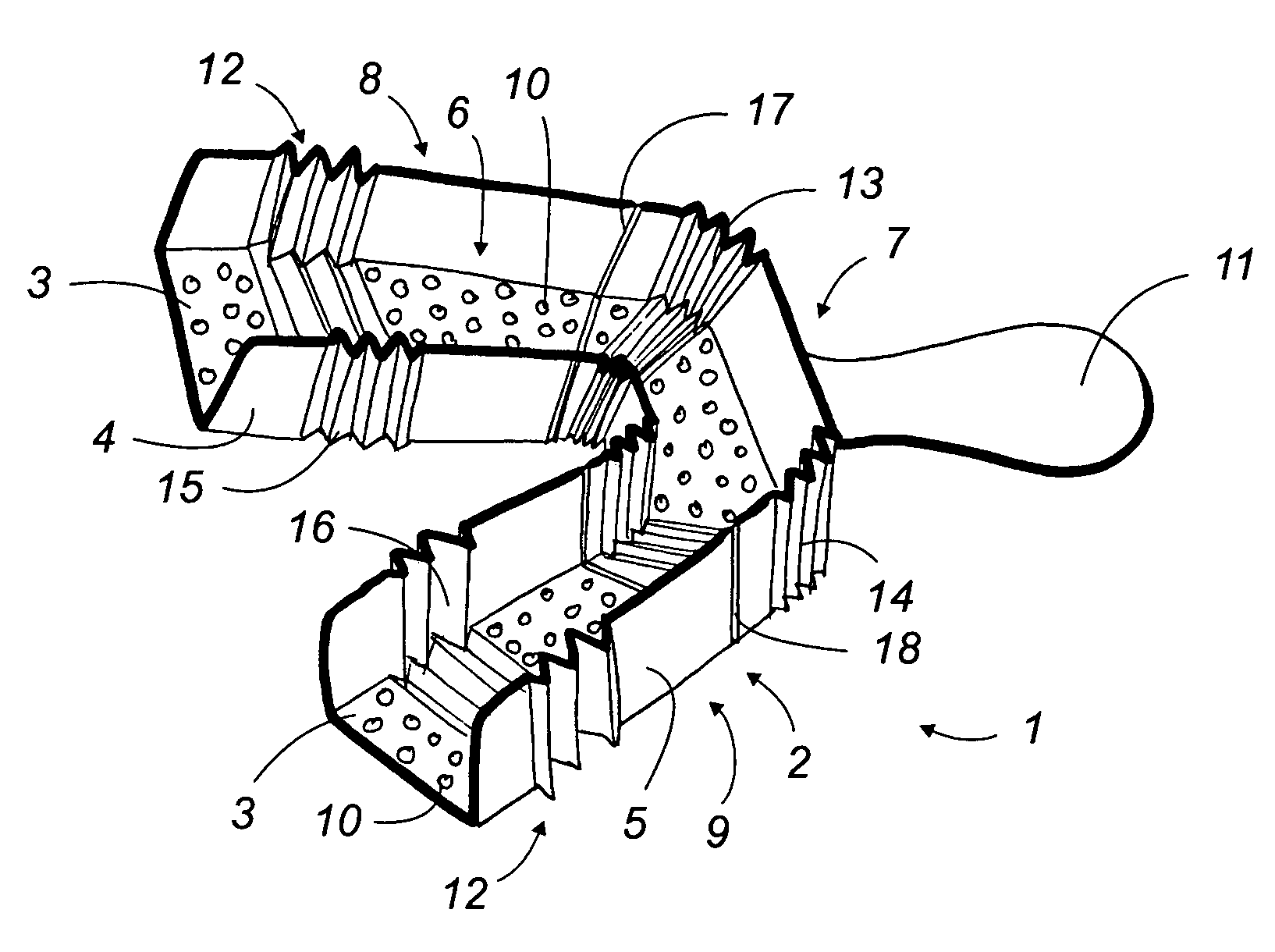 Adjustable impression tray with variable geometry