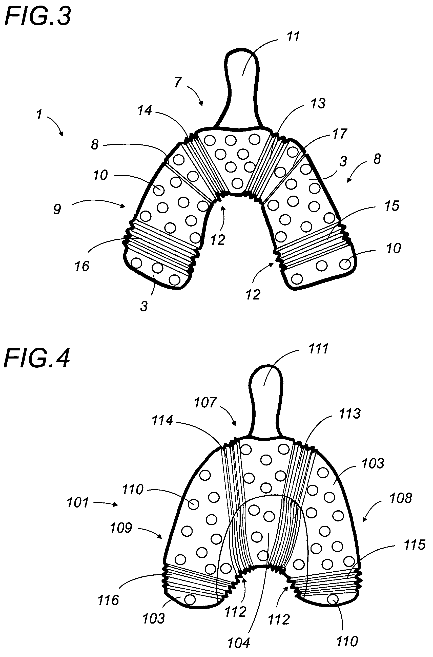 Adjustable impression tray with variable geometry