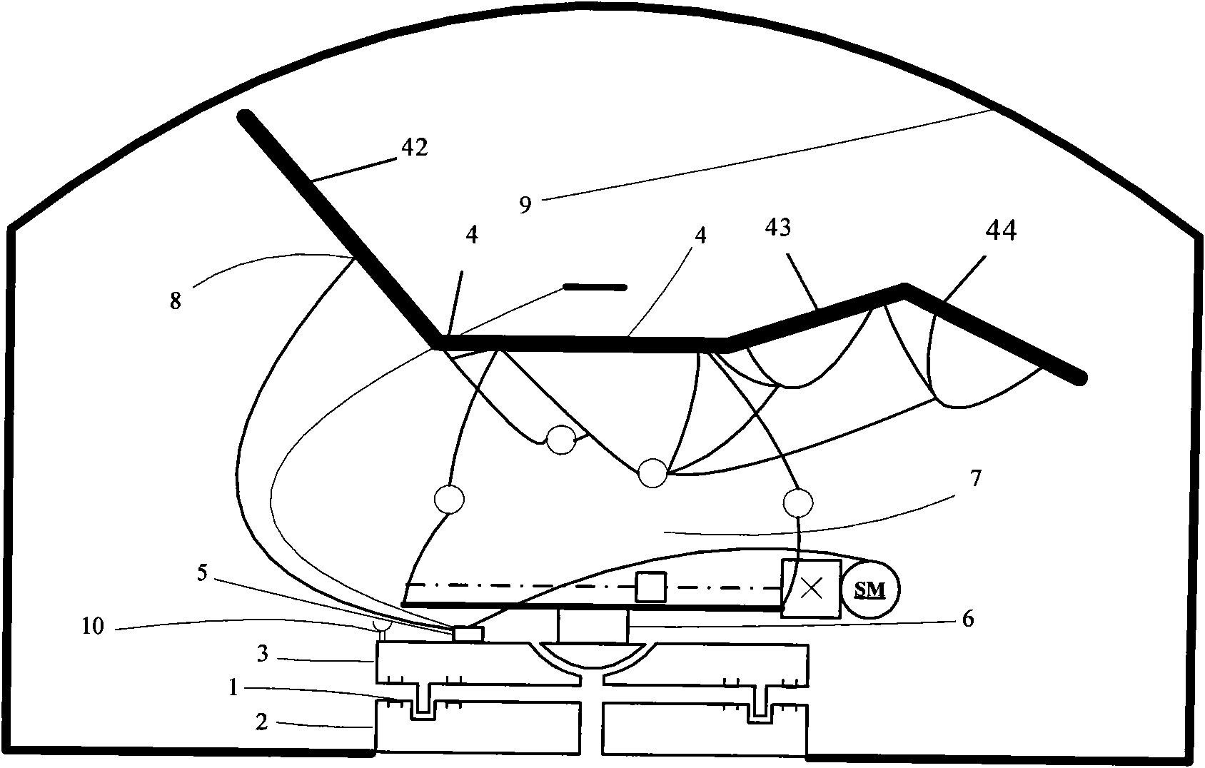 Magnetic suspension simulated spaceship