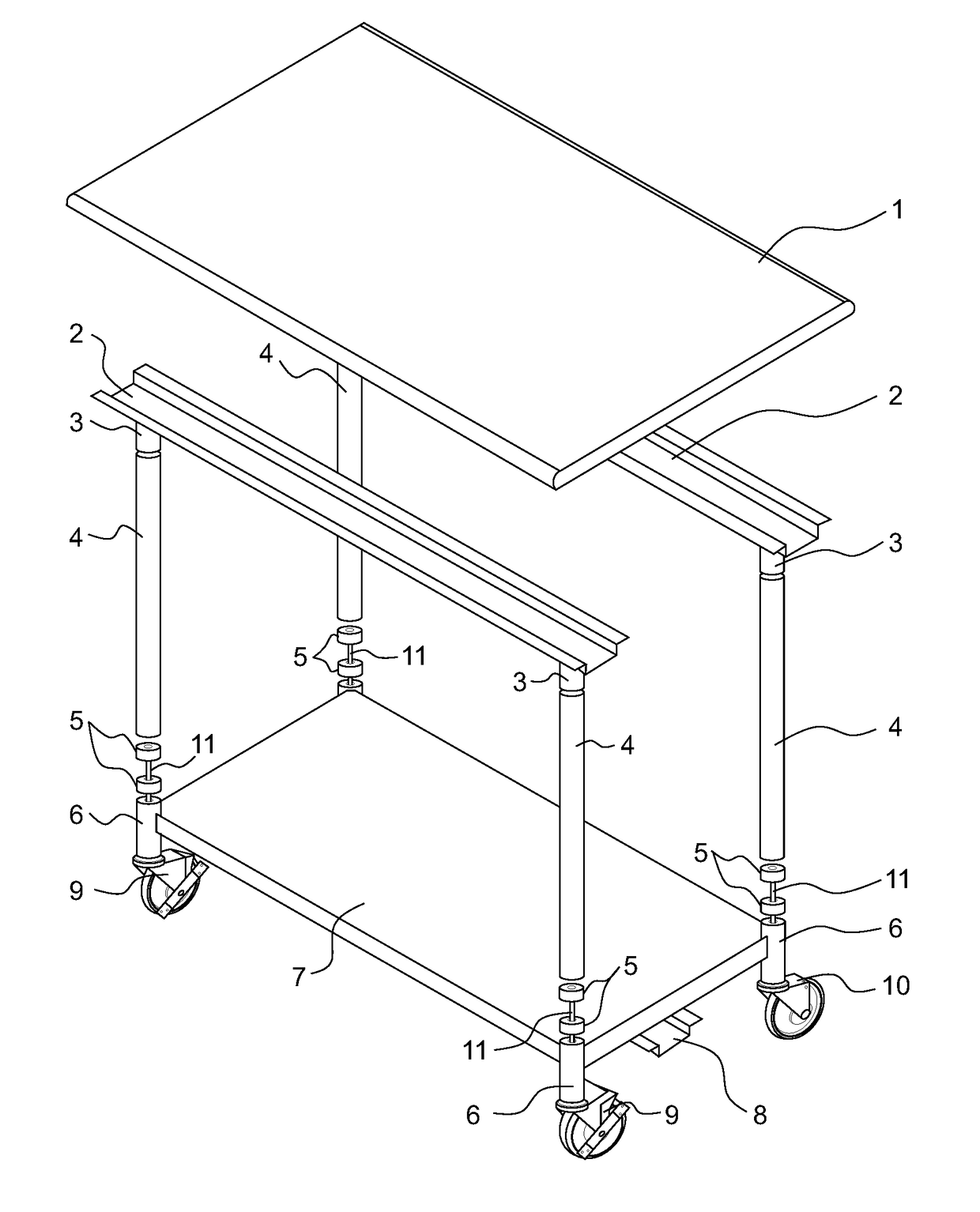 Knock down table