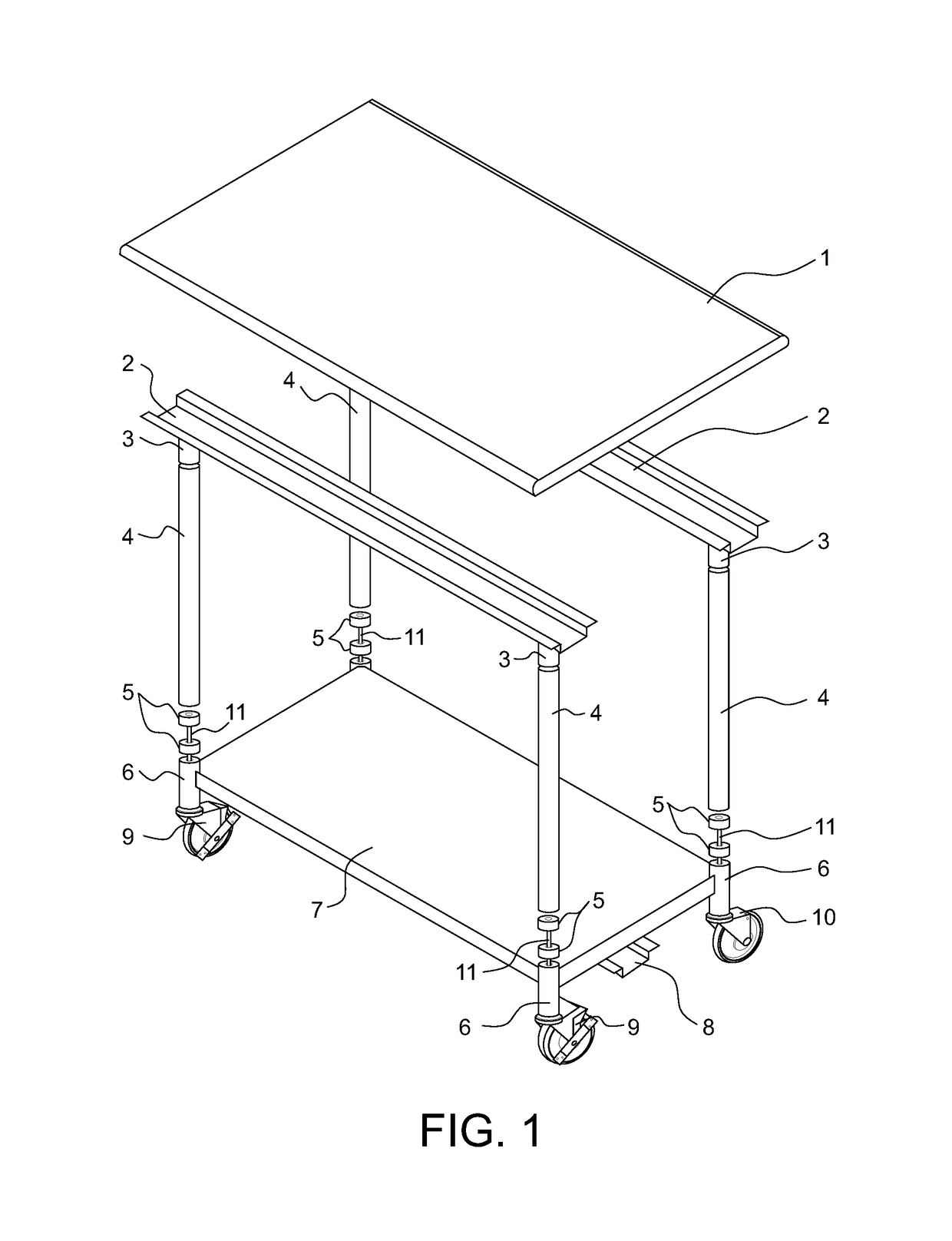 Knock down table