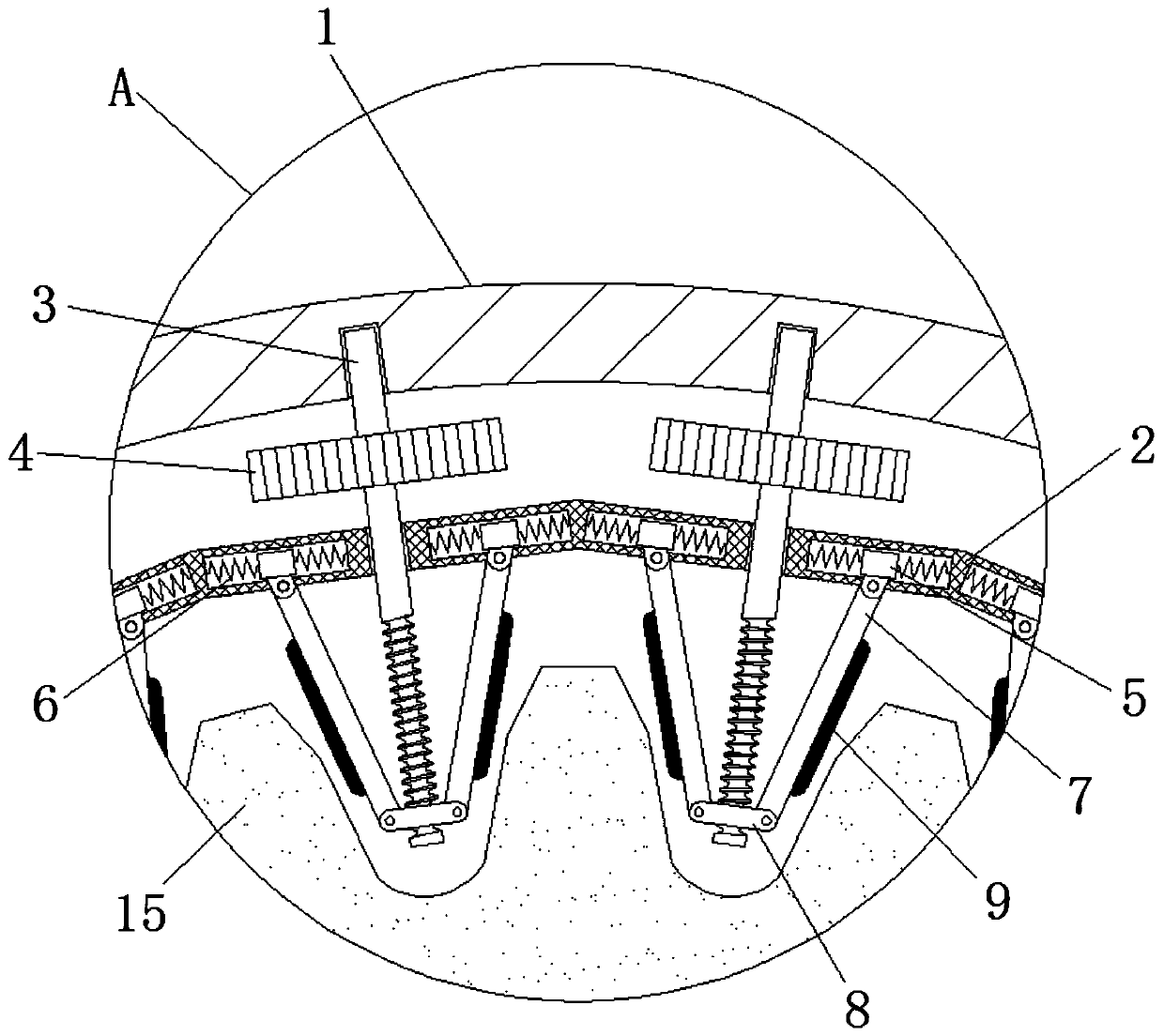 Polishing device for gear machining based on hydraulic transmission