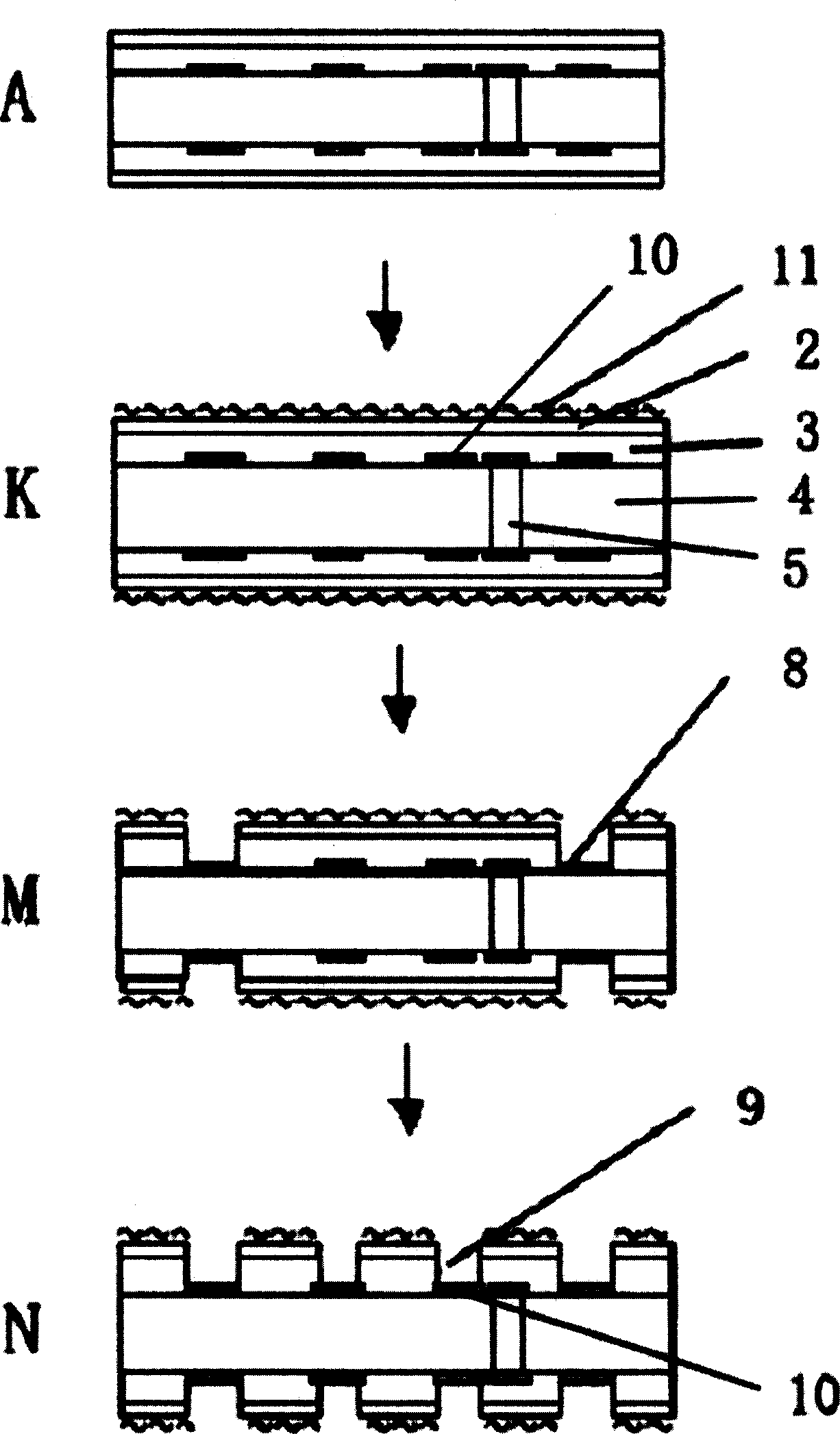 Method of drilling a hole through Co2 laser directly