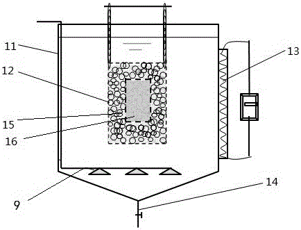 Method and device for realizing liquid composting of organic wastewater by using humifying microorganisms