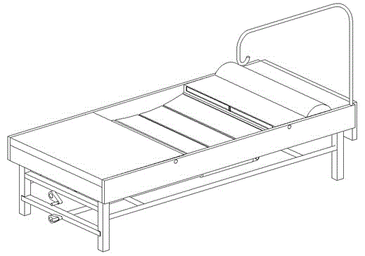 Rehabilitation bed for curve traction treatment of lumbar intervertebral disc protrusion