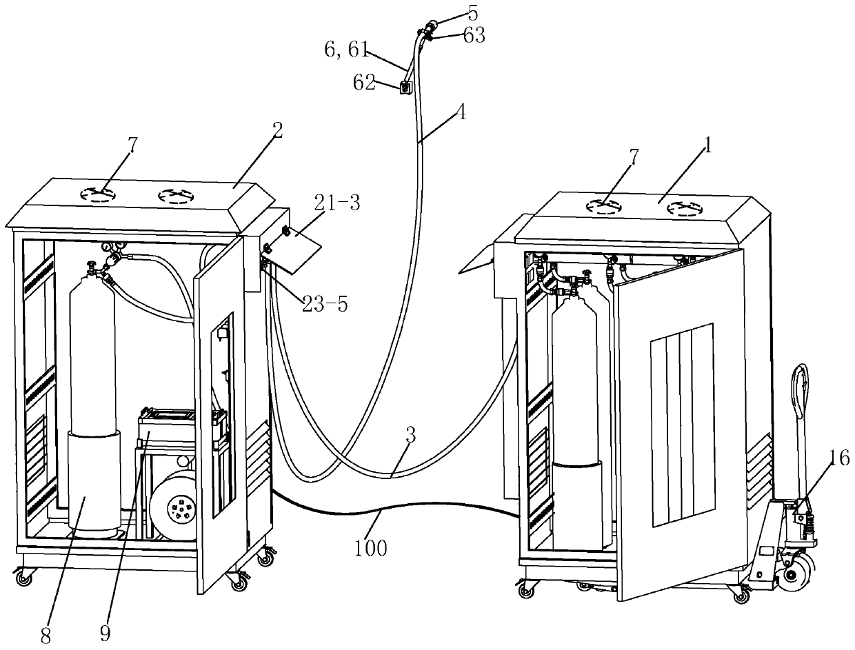 All-weather air supplementation device applicable to multi-interval and multi-leak-point GIS equipment