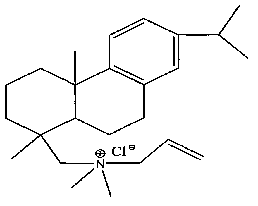 Method for preparing allyldimethyl dehydroabietyl ammonium chloride