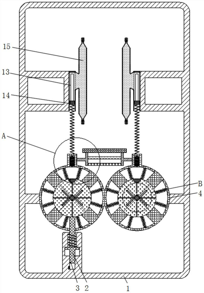 Dust removal case capable of adjusting temperature based on reversible reaction