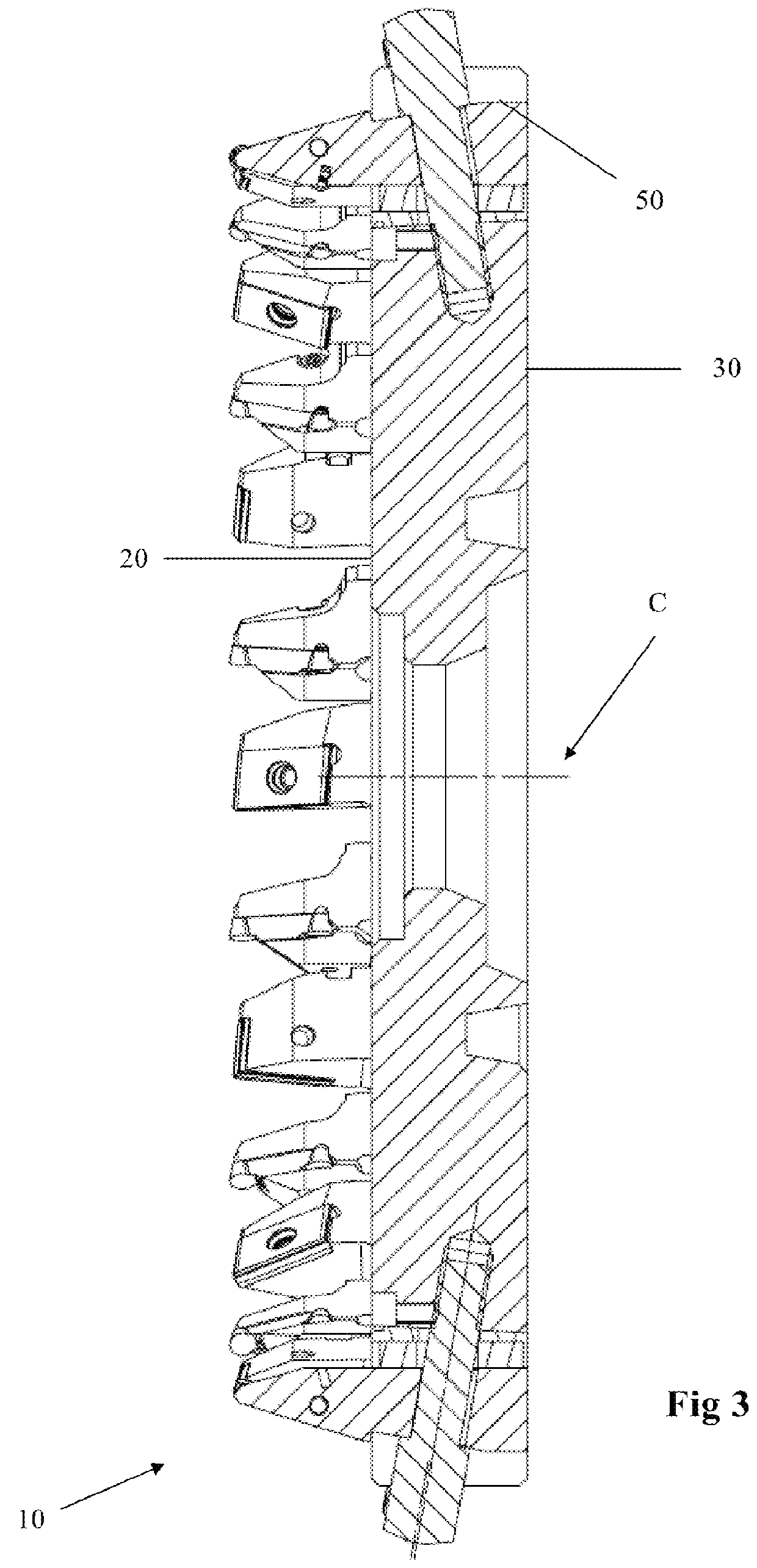 Face hobbing cutter system and indexable milling inserts for use in the same