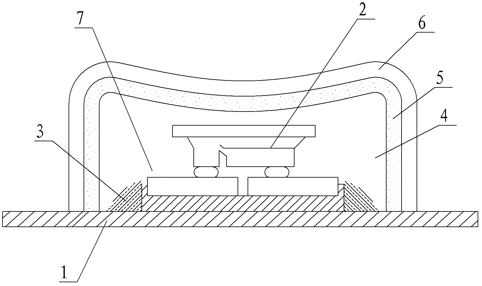 Packaging process for light-emitting diode (LED) with fluorescent glue film and LED packaging