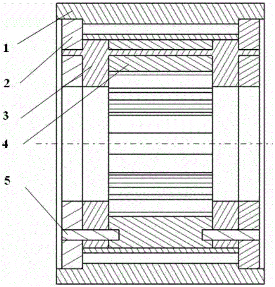 Fixing method of stator core fixing structure of water-cooled motor