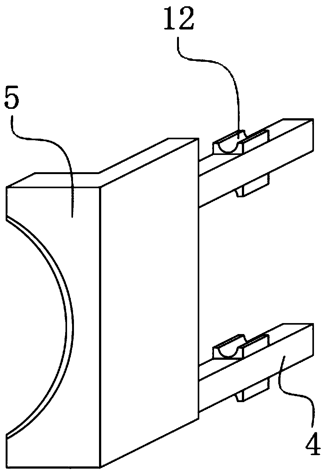 Die material taking device with firm fixing function