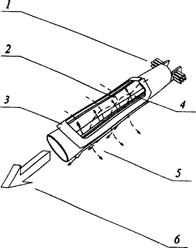 Internal magnetic type magnetic fluid rock reducer for ship