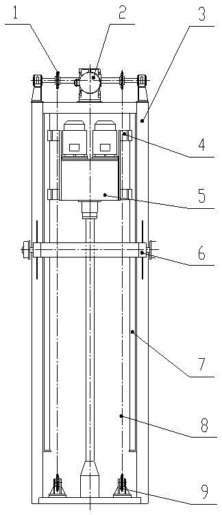 Double column running trolley