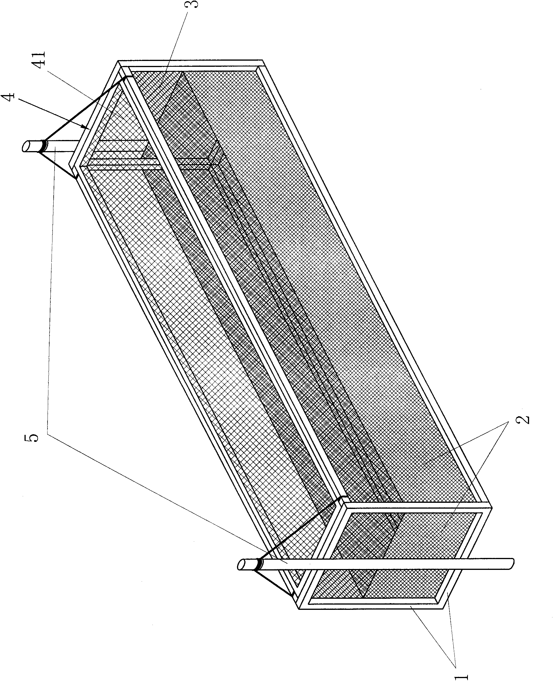 Marine shellfish germchit intermediate cultivation device and application method thereof