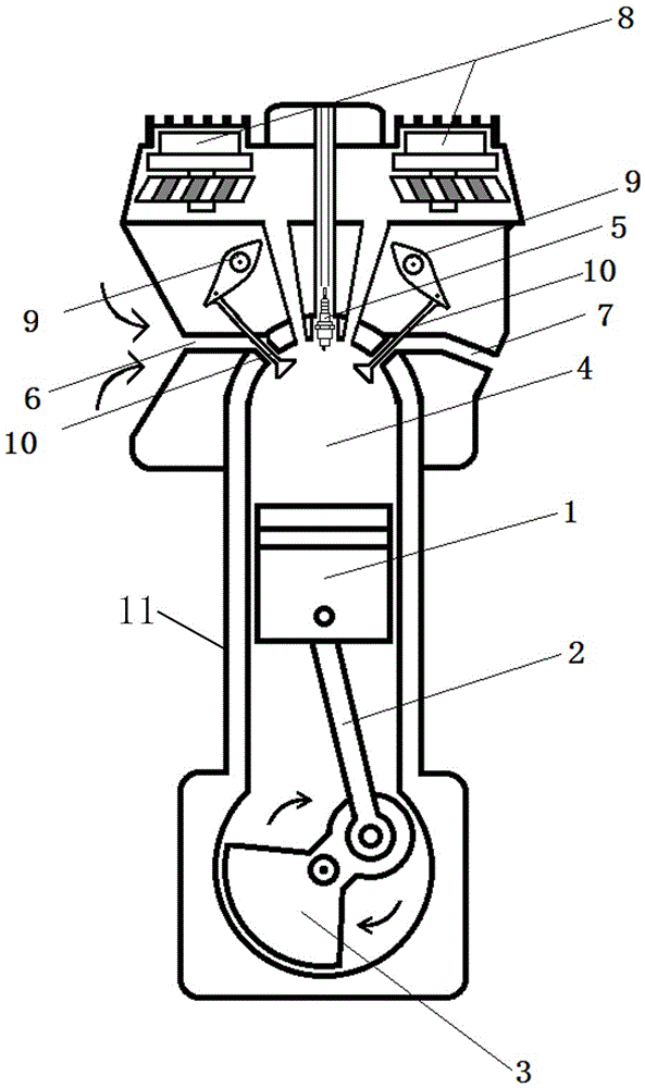 Dust recovery explosion type engine