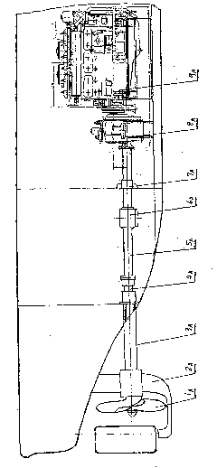 Propulsion unit of contra-rotating propellers of electric ship