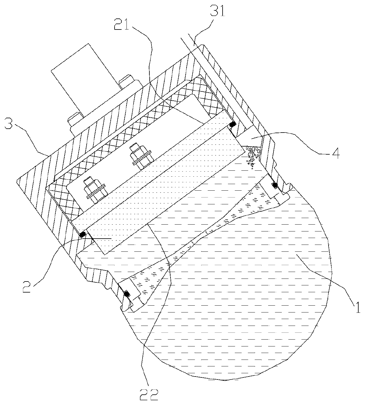 Protection device of electromagnetic type impact wave generator