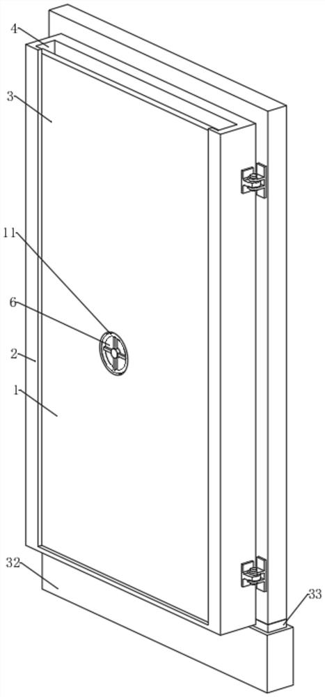 Civil air defense engineering protective door for subway civil air defense